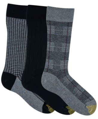 Men's 3-Pack Saville Tweed Reinforced Toe Crew Socks