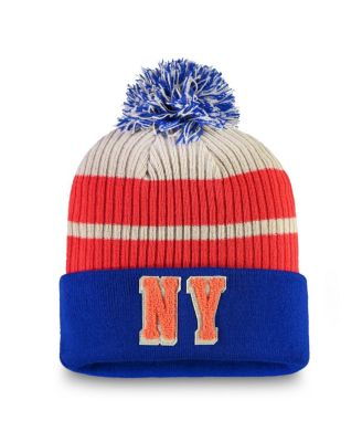 Fanatics - Men's Royal New York Islanders True Classics Cuffed Pom with Knit Hat