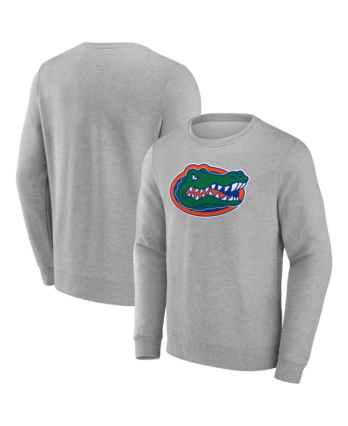 Men's Gray Florida Gators Applique Fleece Pullover Sweatshirt - Gray