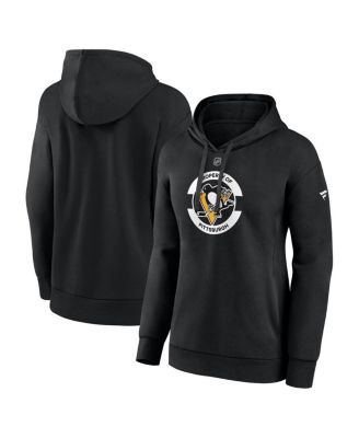 Fanatics - Women's Black Pittsburgh Penguins Authentic Pro Core Secondary Fleece Pullover Hoodie