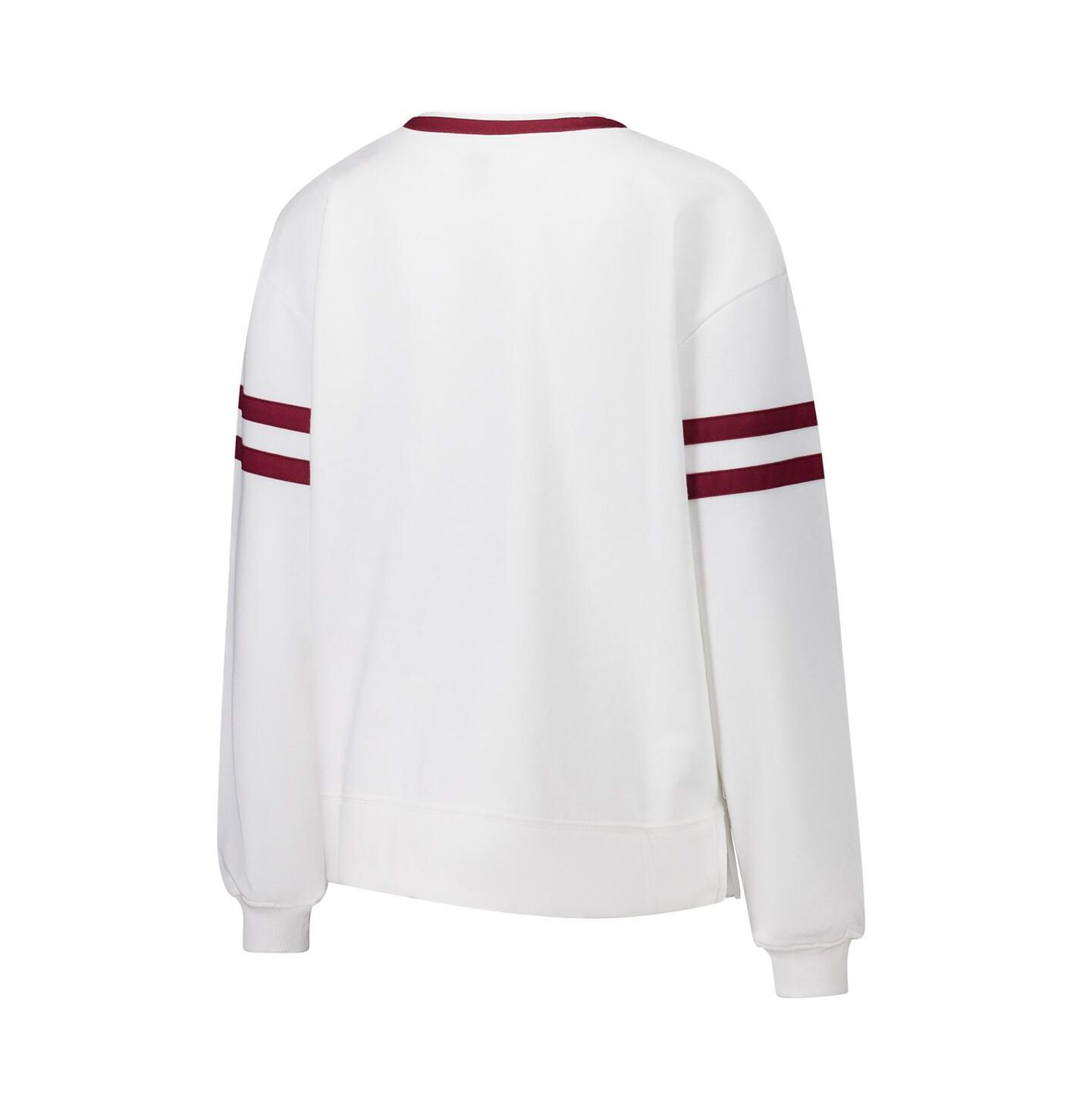 Женский топ Concepts Sport White Florida State Seminoles Borough French Terry Arch Over Long Sleeve — фото 3