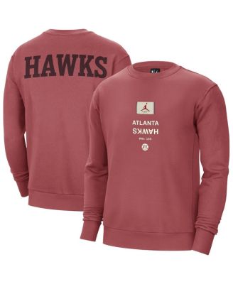 Jordan - Men's Red Atlanta Hawks Courtside Statement Edition Heavyweight Pullover Sweatshirt