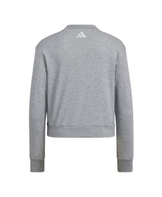 Women's Gray Miami Hurricanes Pullover Crewneck Sweatshirt