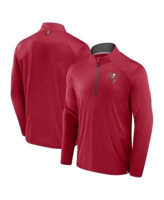 Fanatics - Men's Red Tampa Bay Buccaneers Defender Long Sleeve Quarter-Zip Jacket