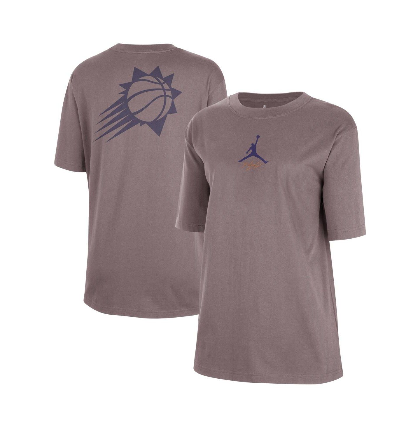 Женская футболка Jordan Charcoal Phoenix Suns Courtside Statement Edition Boyfriend — фото 1