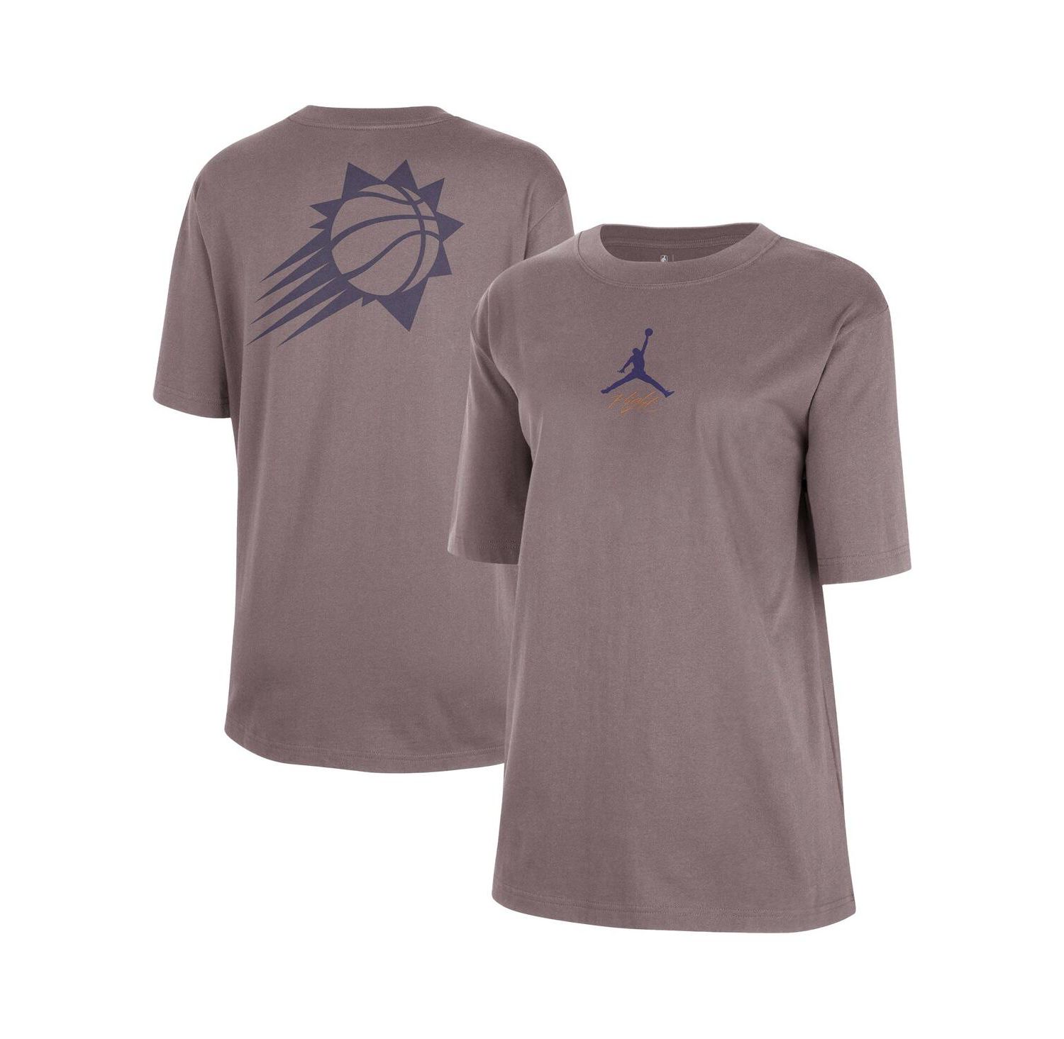 Women's Charcoal Phoenix Suns Courtside Statement Edition Boyfriend T-Shirt