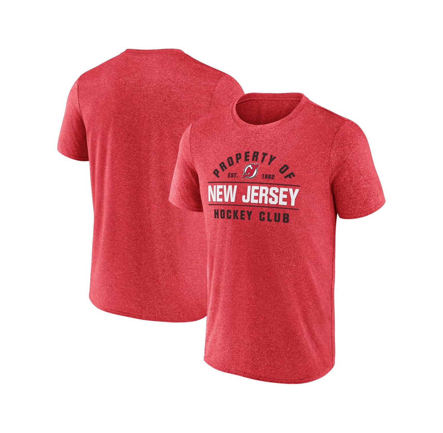 Men's Heather Red New Jersey Devils Property of T-Shirt