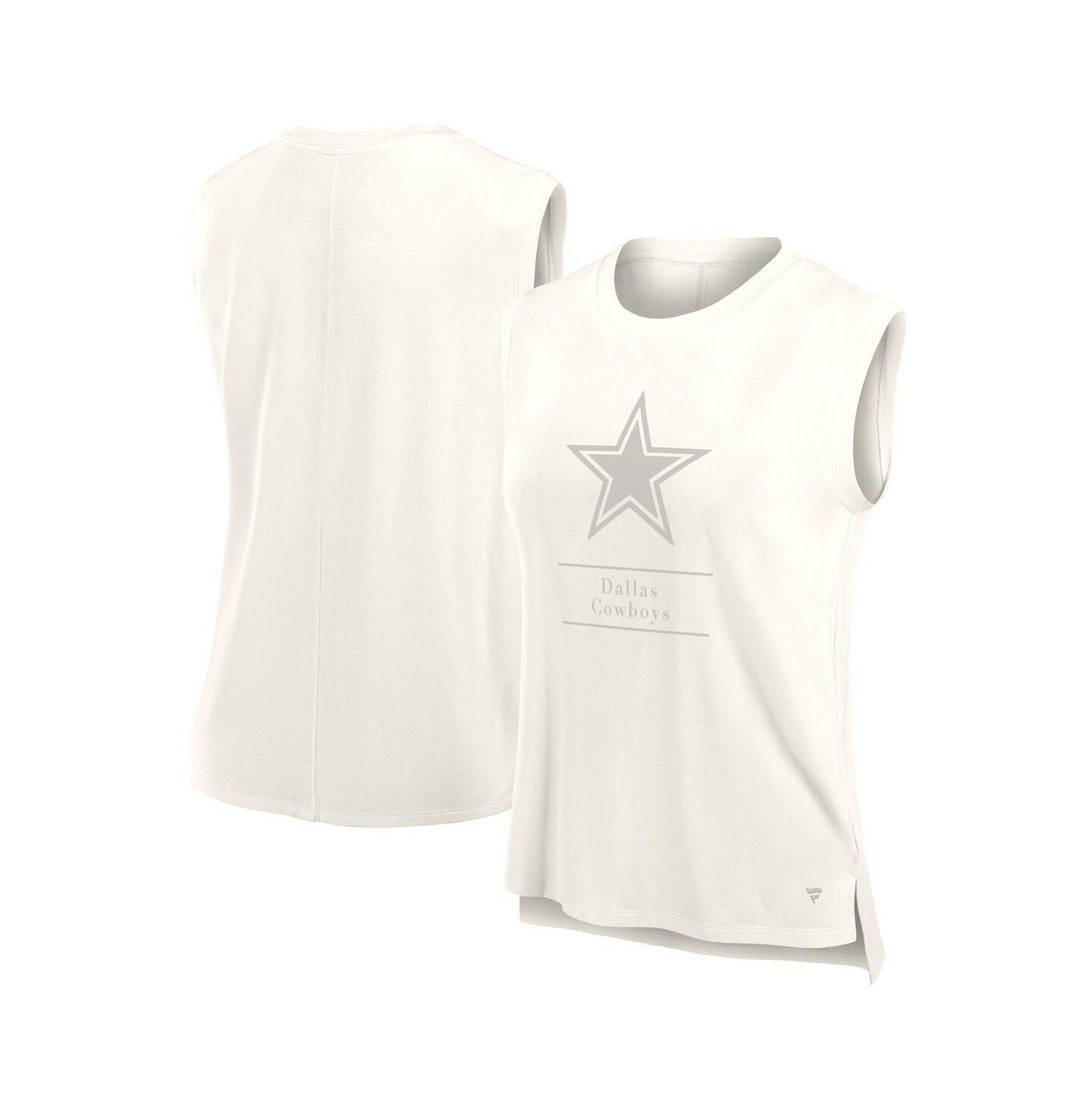 Женский топ Fanatics Cream Dallas Cowboys Studio Embrace — фото 1