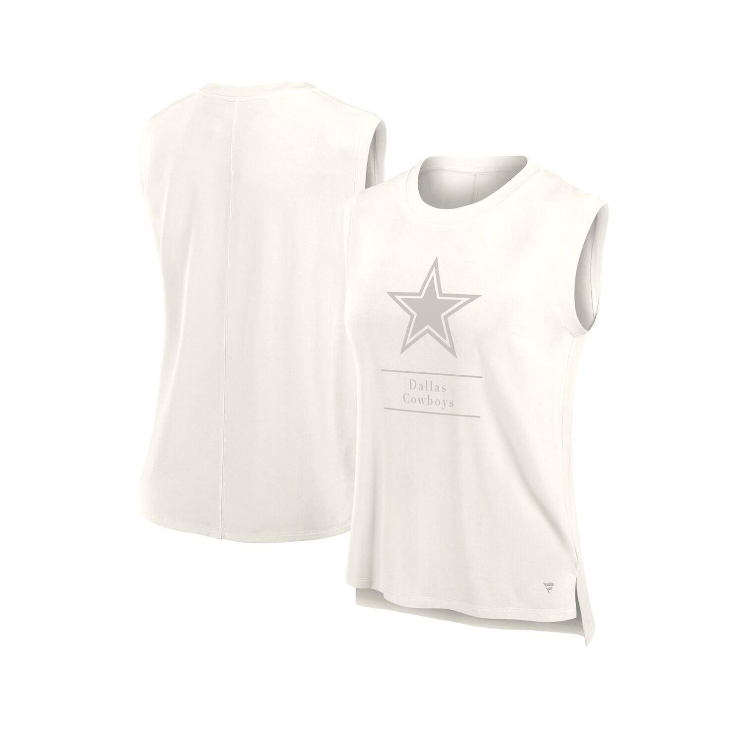 Women's Cream Dallas Cowboys Studio Embrace Tank Top