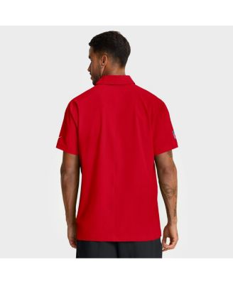 Men's Red Kansas City Chiefs Sideline City Pride Woven Performance Polo Shirt