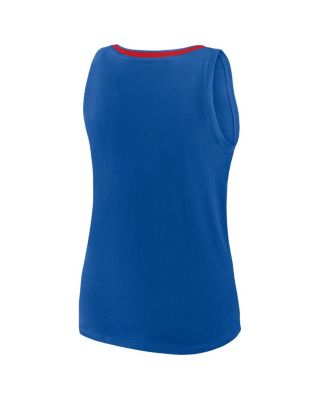 Women's Blue New York Rangers Stellar Win V-Neck Tank Top