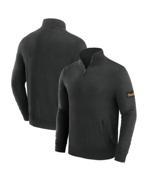 Мужской свитер J. Palmer Black Pittsburgh Steelers Franchise Quarter-Zip