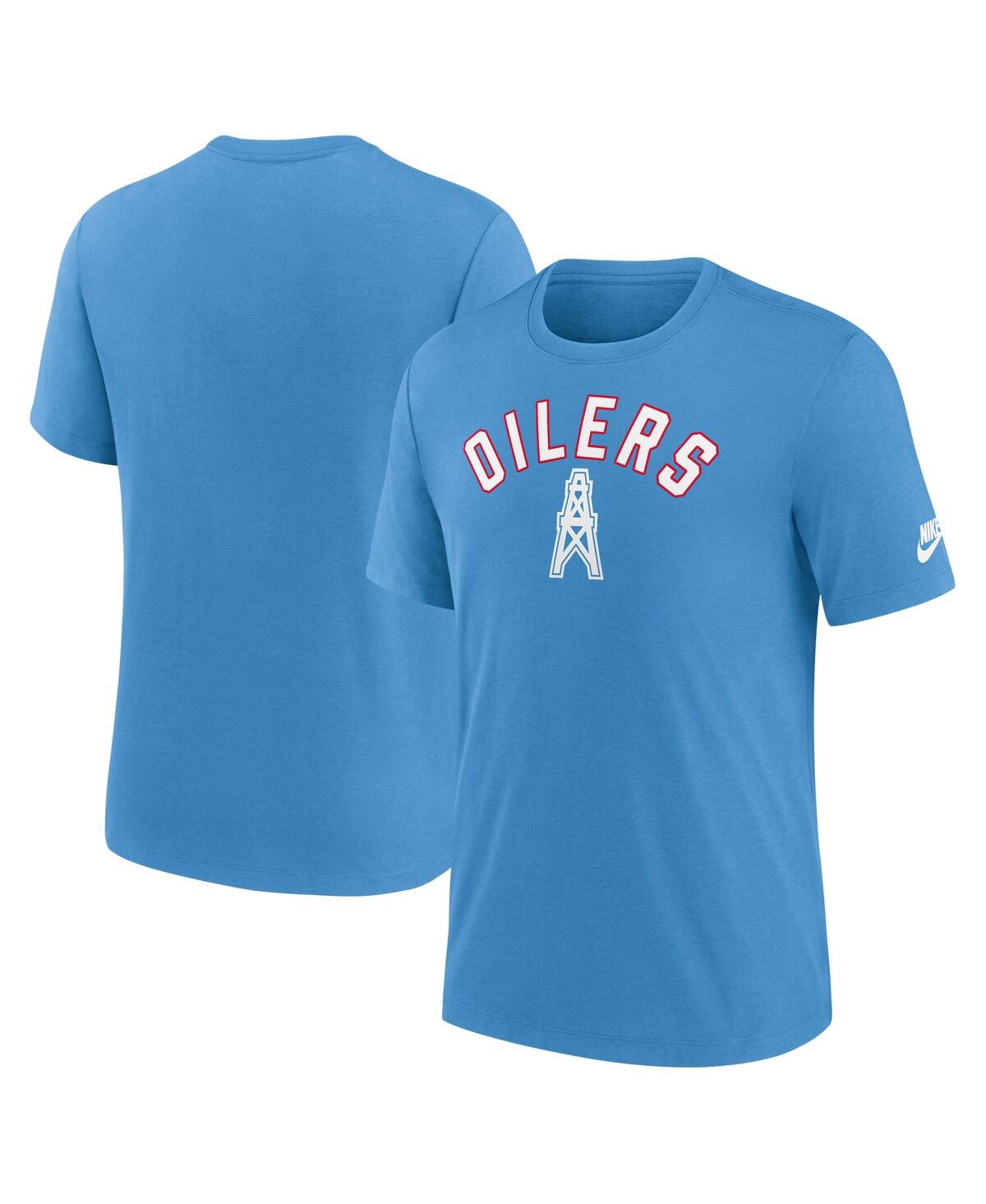 Nike Light Blue Tennessee Titans Favorable Timeline Tri-blend T-shirt In Blue