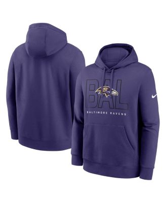 Nike - Men's Purple Baltimore Ravens Busted Play Club Fleece Pullover Hoodie