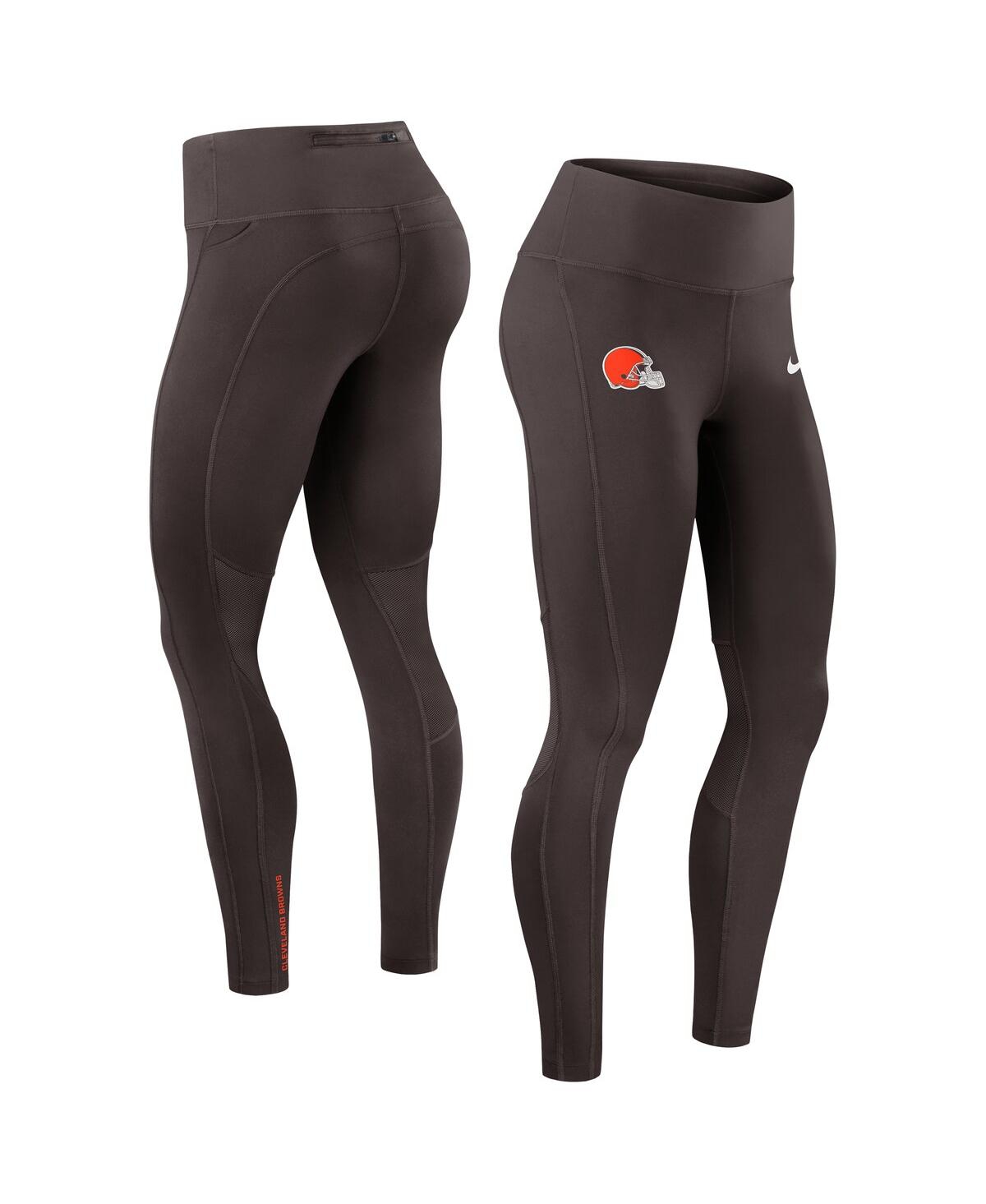 Women's Brown Cleveland Browns Primetime Epic Fast Performance Leggings - Brown