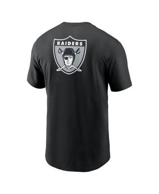 Men's Black Las Vegas Raiders Rewind Front and Back Hit Essential T-Shirt