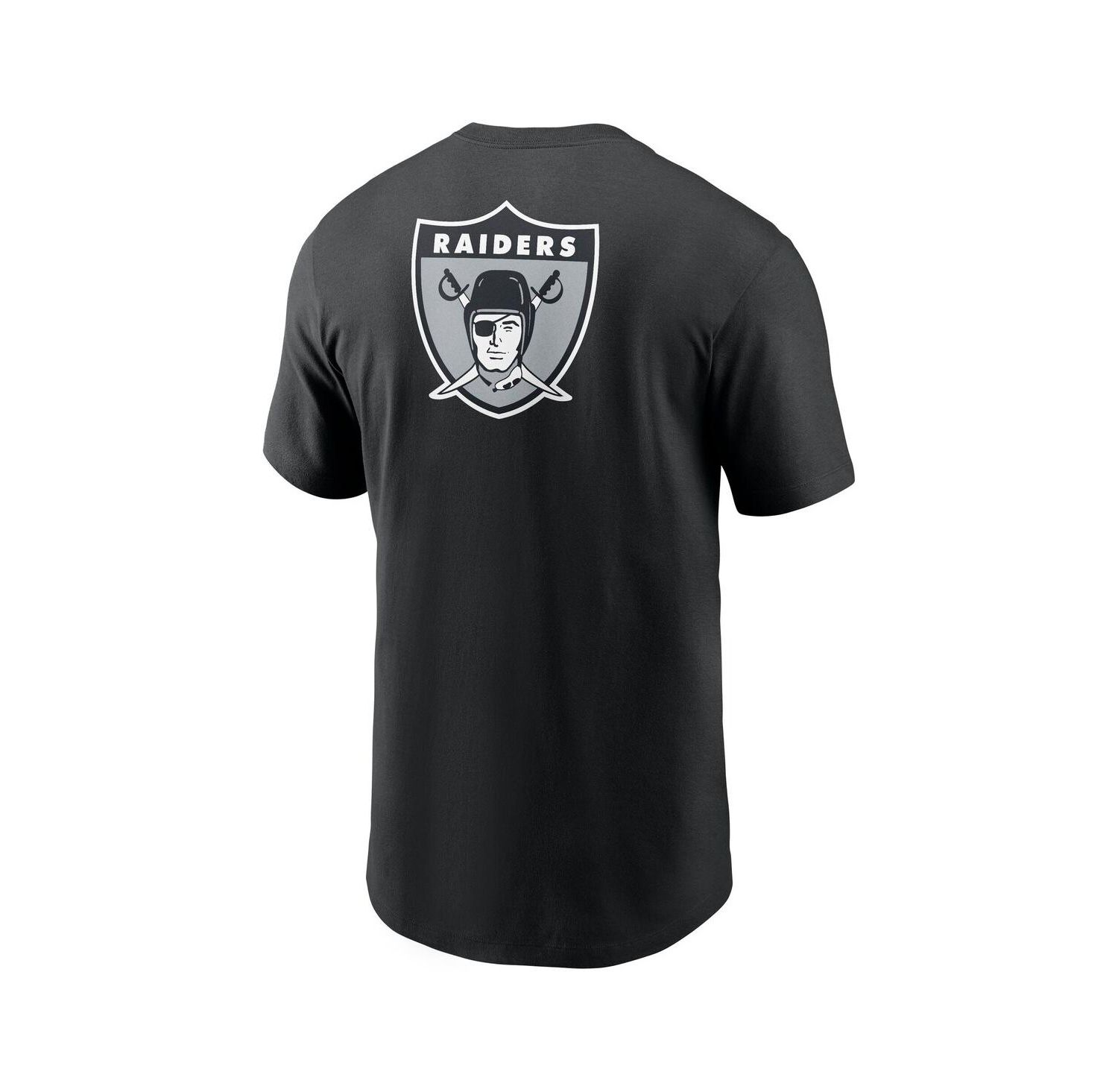 Men's Black Las Vegas Raiders Rewind Front and Back Hit Essential T-Shirt