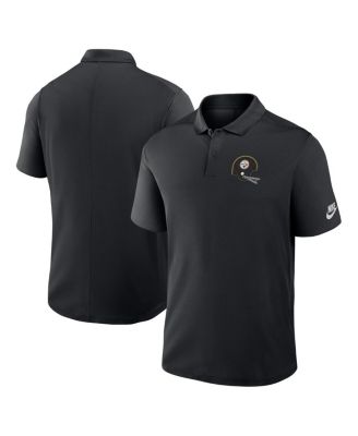 Nike - Men's Black Pittsburgh Steelers Rewind Victory Performance Polo Shirt