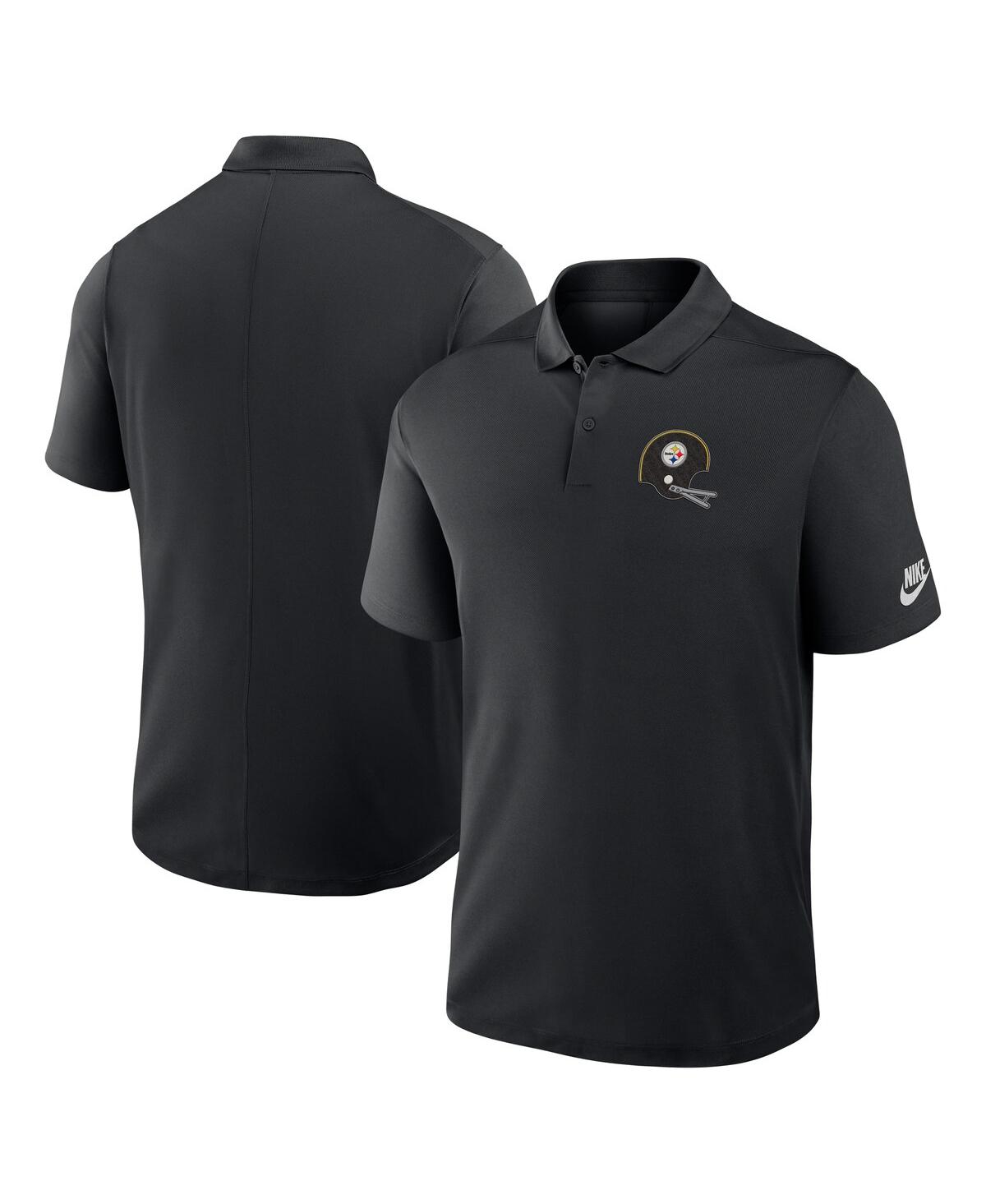 Men's Black Pittsburgh Steelers Rewind Victory Performance Polo Shirt - Black