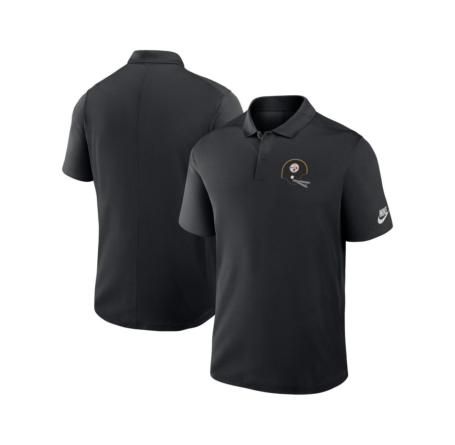Men's Black Pittsburgh Steelers Rewind Victory Performance Polo Shirt