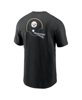 Men's Black Pittsburgh Steelers Rewind Front and Back Hit Essential T-Shirt
