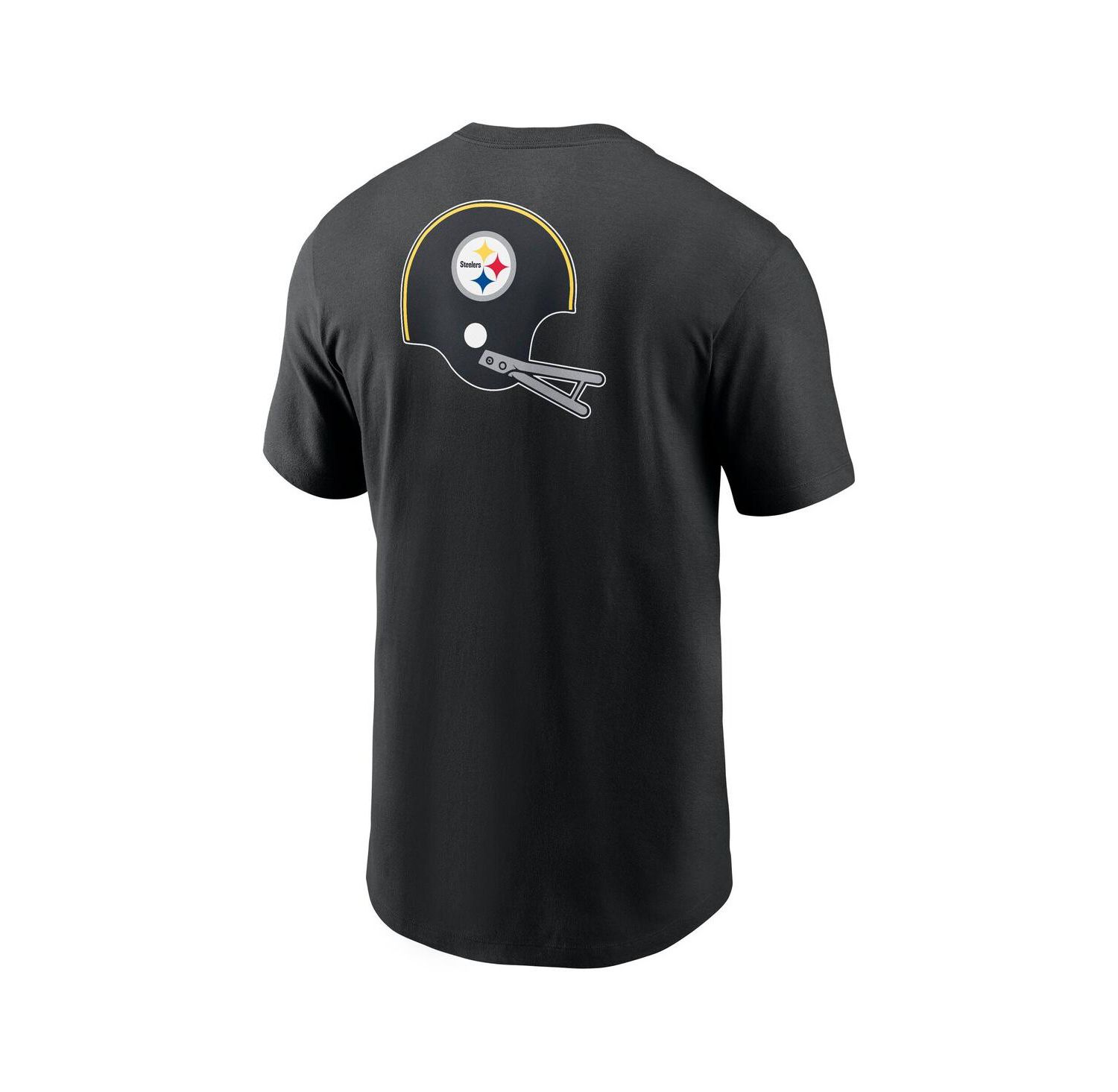 Men's Black Pittsburgh Steelers Rewind Front and Back Hit Essential T-Shirt