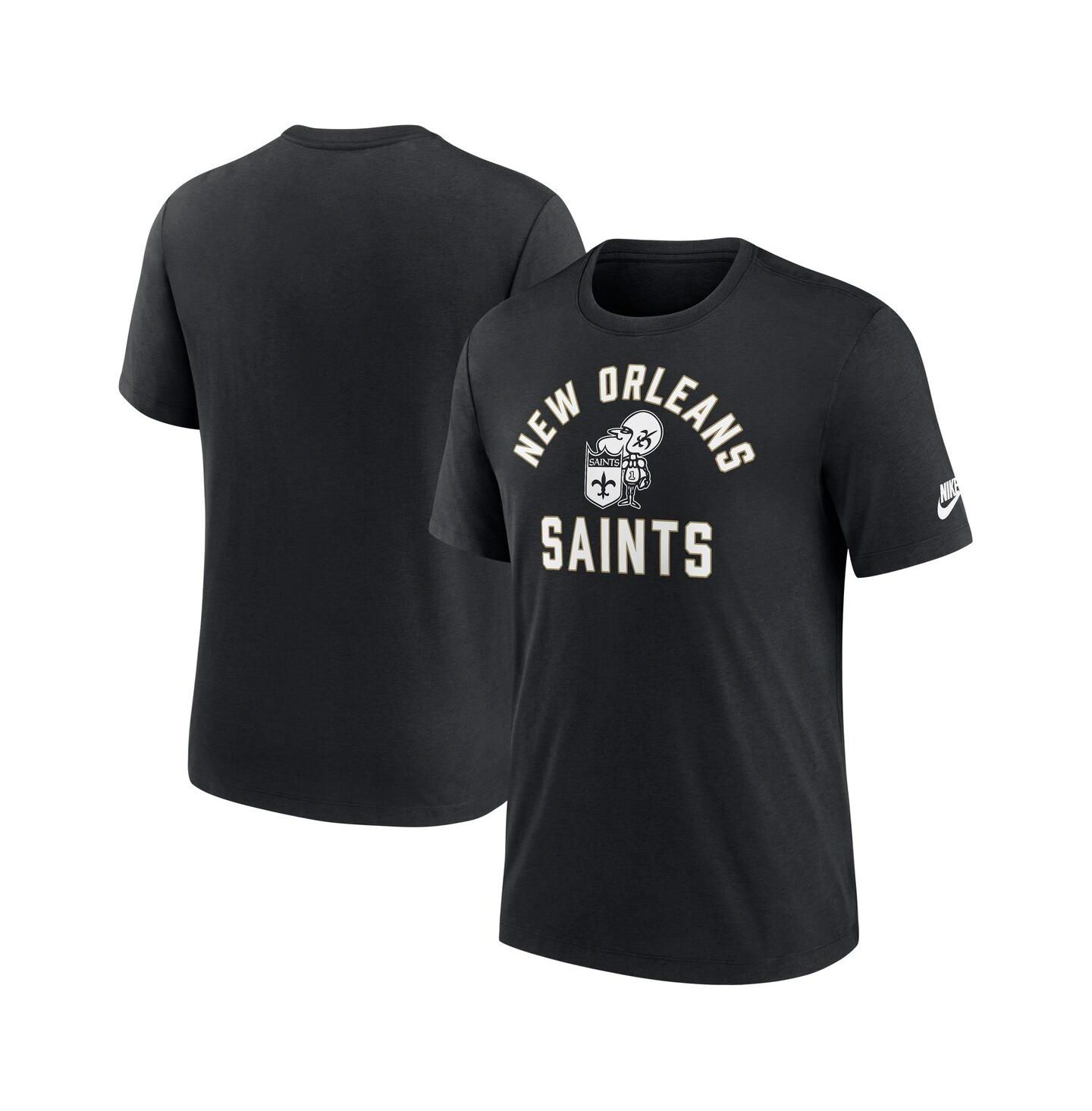 Мужская футболка Nike Black New Orleans Saints Favorable Timeline Tri-Blend — фото 1