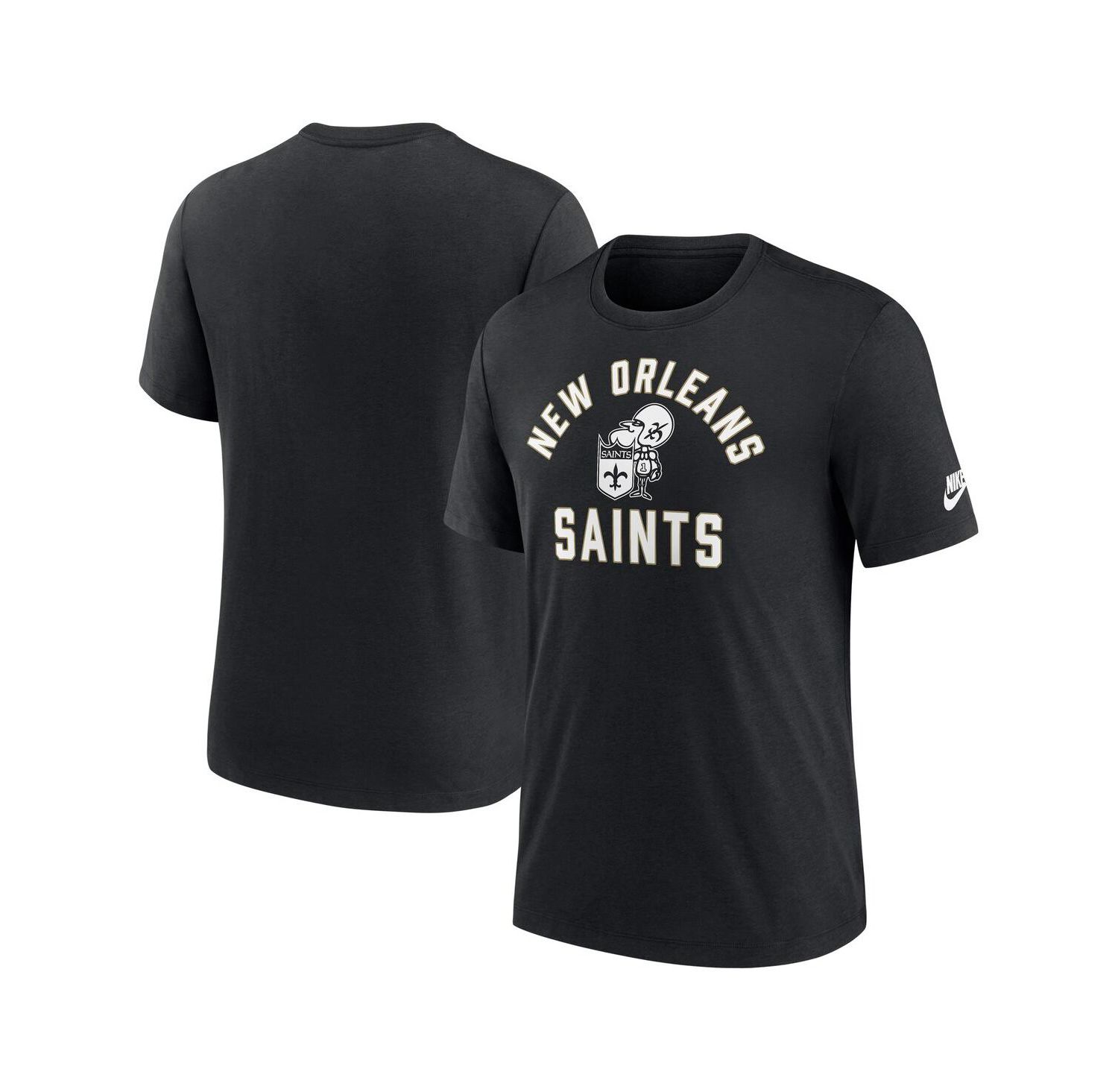 Men's Black New Orleans Saints Favorable Timeline Tri-Blend T-Shirt