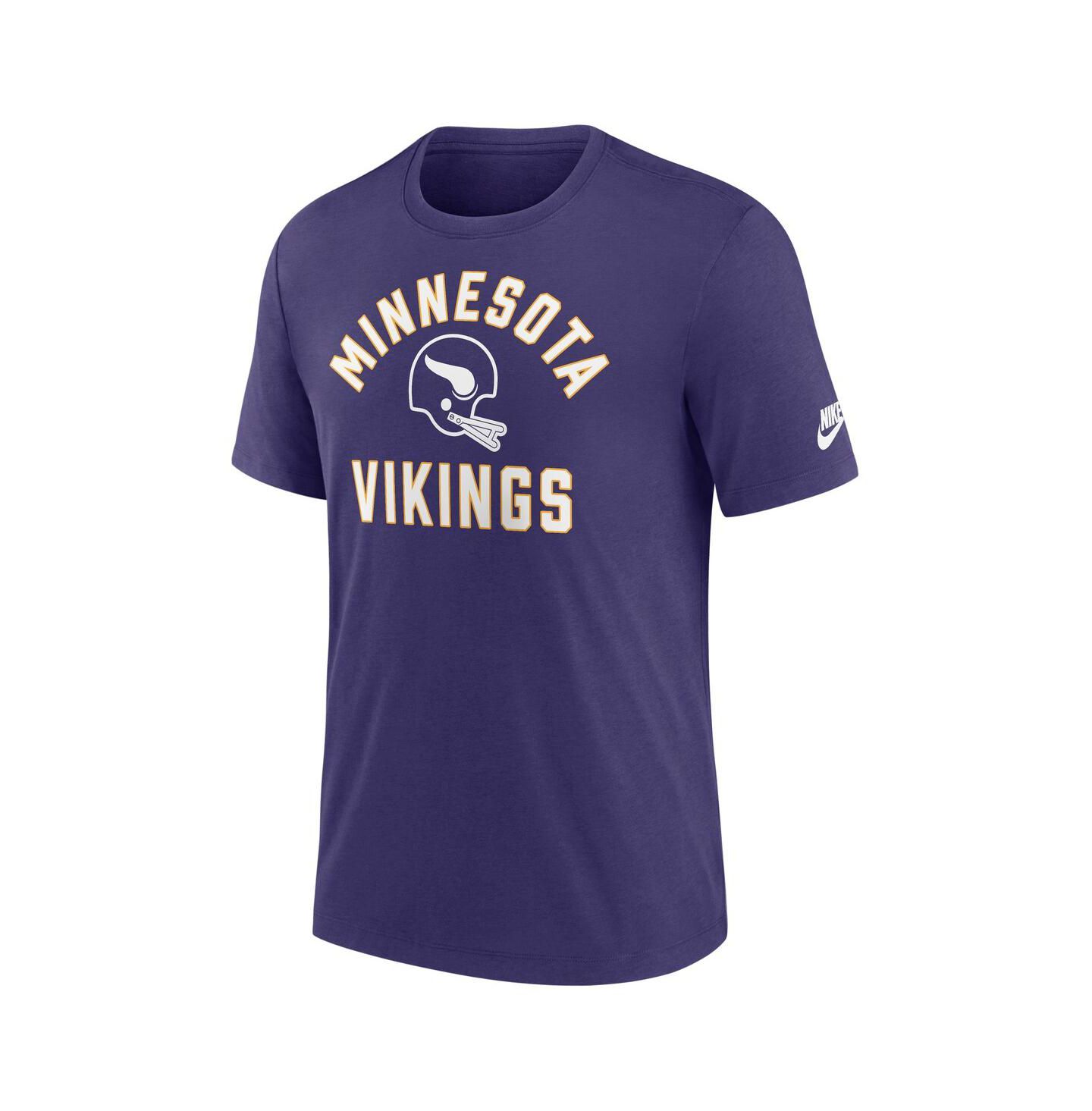 Мужская футболка Nike Purple Minnesota Vikings Favorable Timeline Tri-Blend — фото 2