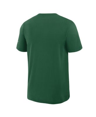 Men's Green New York Jets Left End Run Slub Performance T-Shirt