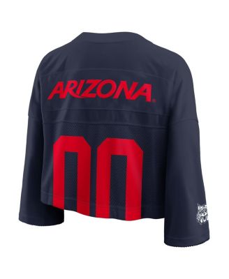 Women's Navy Arizona Wildcats Cropped Mesh Fashion Jersey