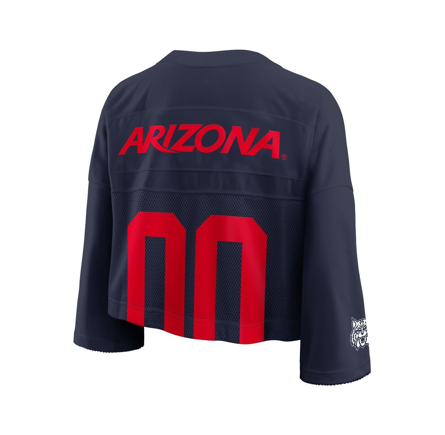 Women's Navy Arizona Wildcats Cropped Mesh Fashion Jersey