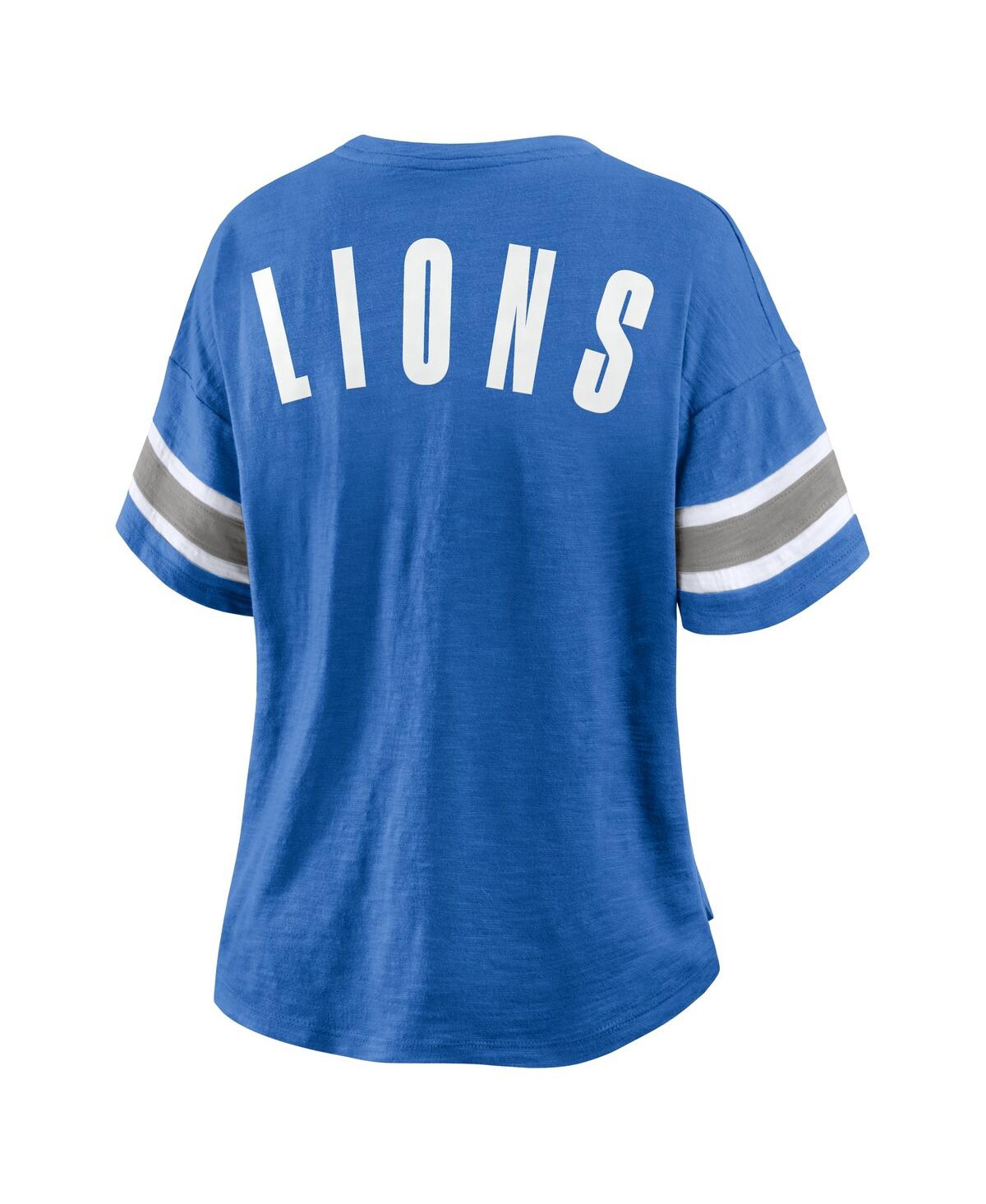 Fanatics Women's Blue Detroit Lions Redzone Curl Route T-shirt In Blue