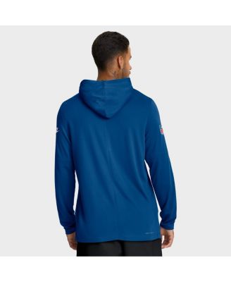 Men's Royal Indianapolis Colts Alt Pack Pass Accuracy Performance Long Sleeve Hoodie T-Shirt