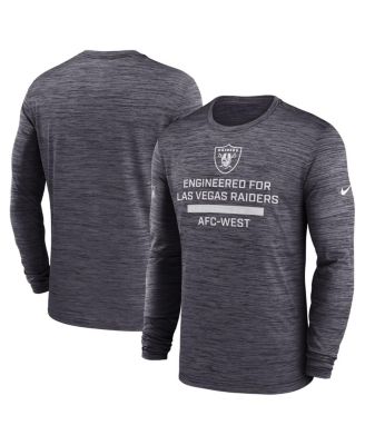Nike - Men's Black Las Vegas Raiders Sideline Velocity Performance Long Sleeve T-Shirt