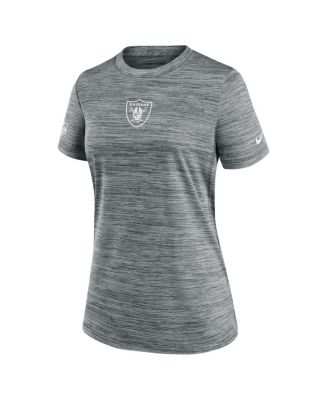 Women's Gray Las Vegas Raiders Sideline Velocity Performance T-Shirt