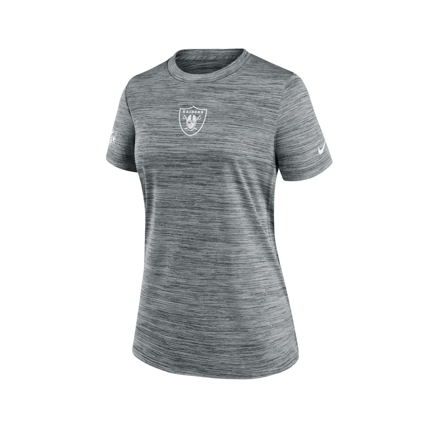 Women's Gray Las Vegas Raiders Sideline Velocity Performance T-Shirt
