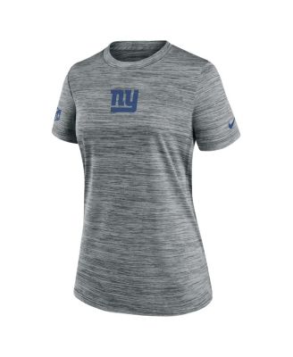 Women's Gray New York Giants Sideline Velocity Performance T-Shirt