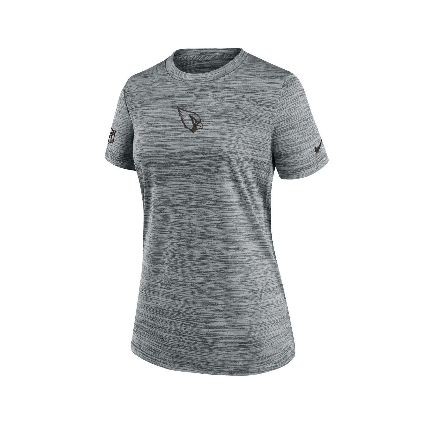 Women's Gray Arizona Cardinals Sideline Velocity Performance T-Shirt
