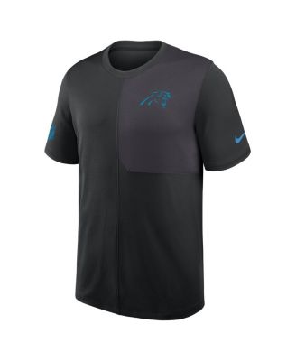 Men's Black Carolina Panthers Sideline UV Performance Coach Shirt