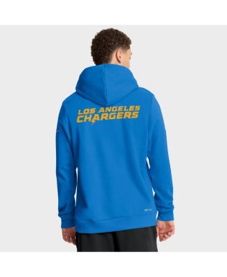 Men's Powder Blue Los Angeles Chargers Sideline Initial Home Performance Pullover Hoodie