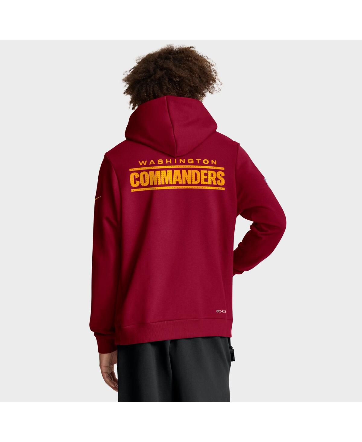 Nike Burgundy Washington Commanders Sideline Standard Issue Initial Home Dri-fit Hoodie In Red