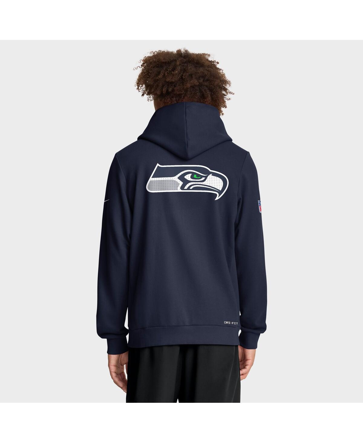 Nike Seattle Seahawks Utility Player Sideline  Men's Dri-fit Nfl Full-zip Hoodie In Blue