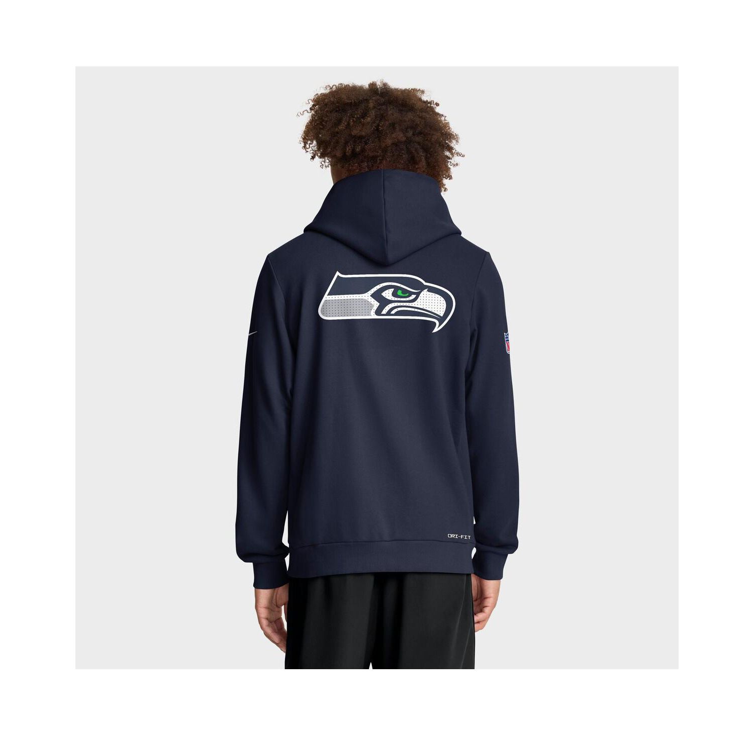 Men's College Navy Seattle Seahawks Sideline Utility Player Performance Full-Zip Hoodie