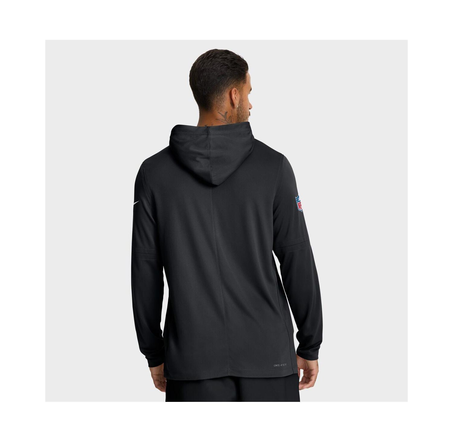 Men's Black Jacksonville Jaguars Sideline Pure Fury Performance Long Sleeve Hoodie T-Shirt