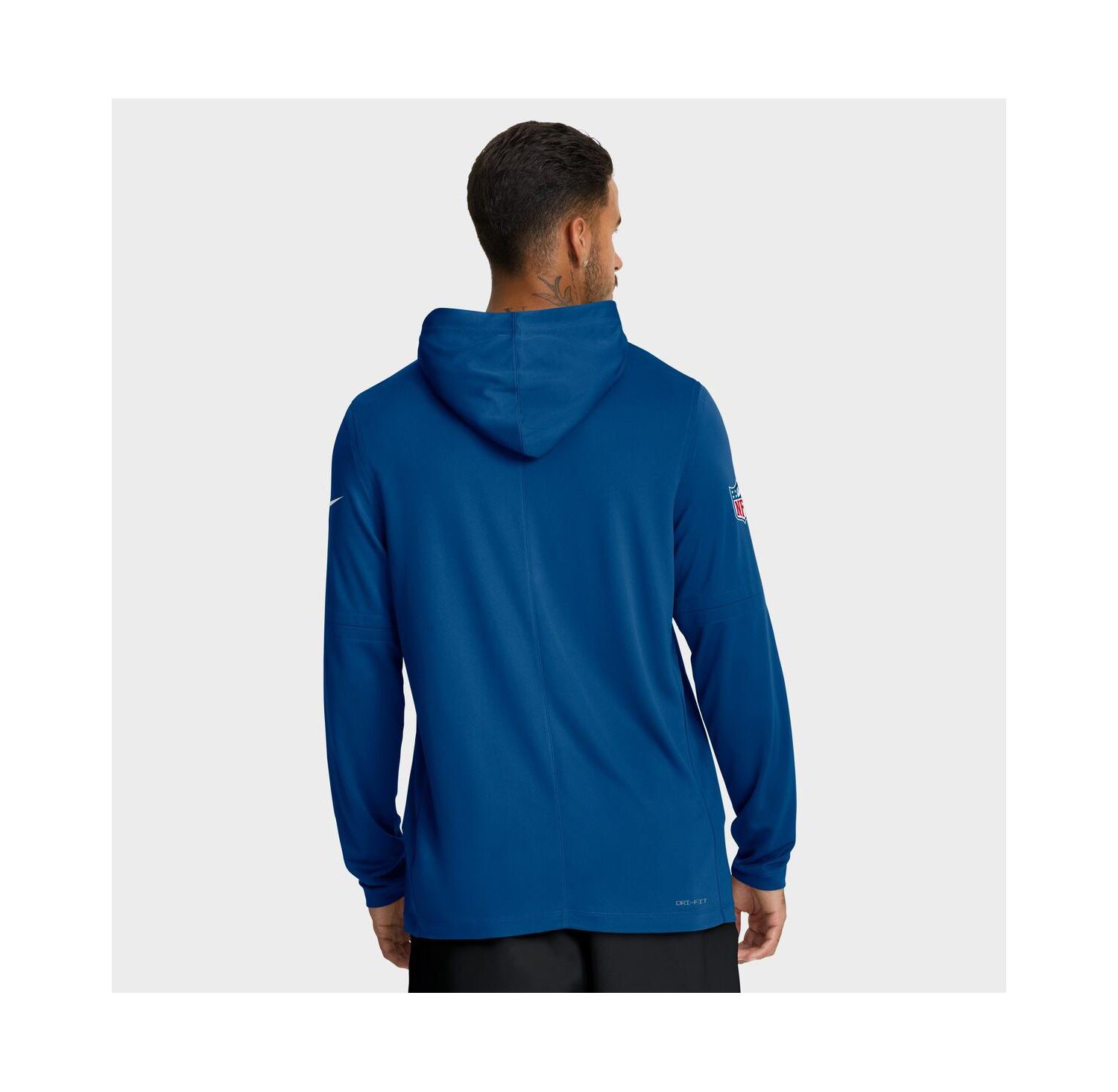 Men's Royal Indianapolis Colts Sideline Pure Fury Performance Long Sleeve Hoodie T-Shirt