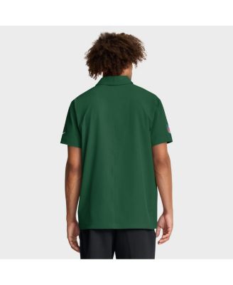 Men's Green New York Jets Sideline City Pride Woven Performance Polo Shirt