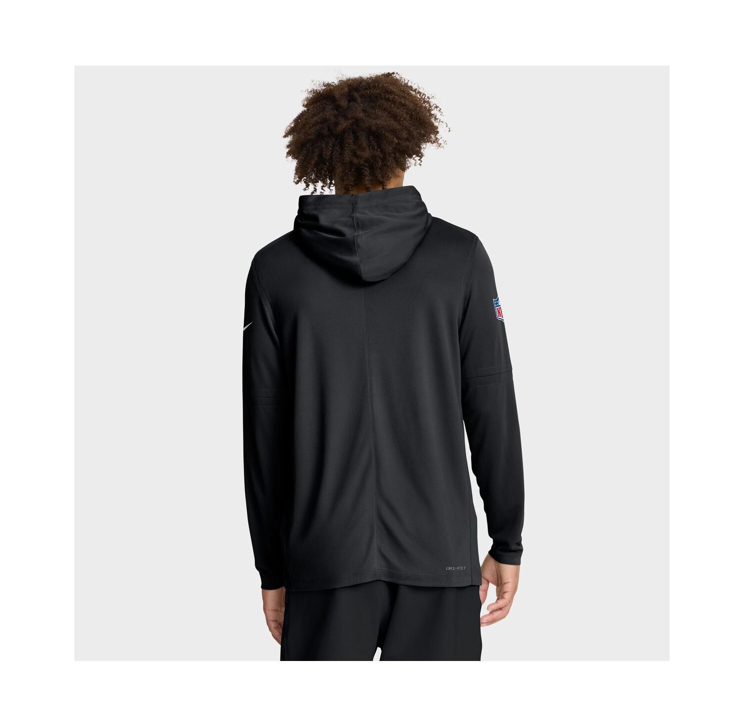 Men's Black Las Vegas Raiders Big & Tall Sideline Performance Long Sleeve Hoodie T-Shirt