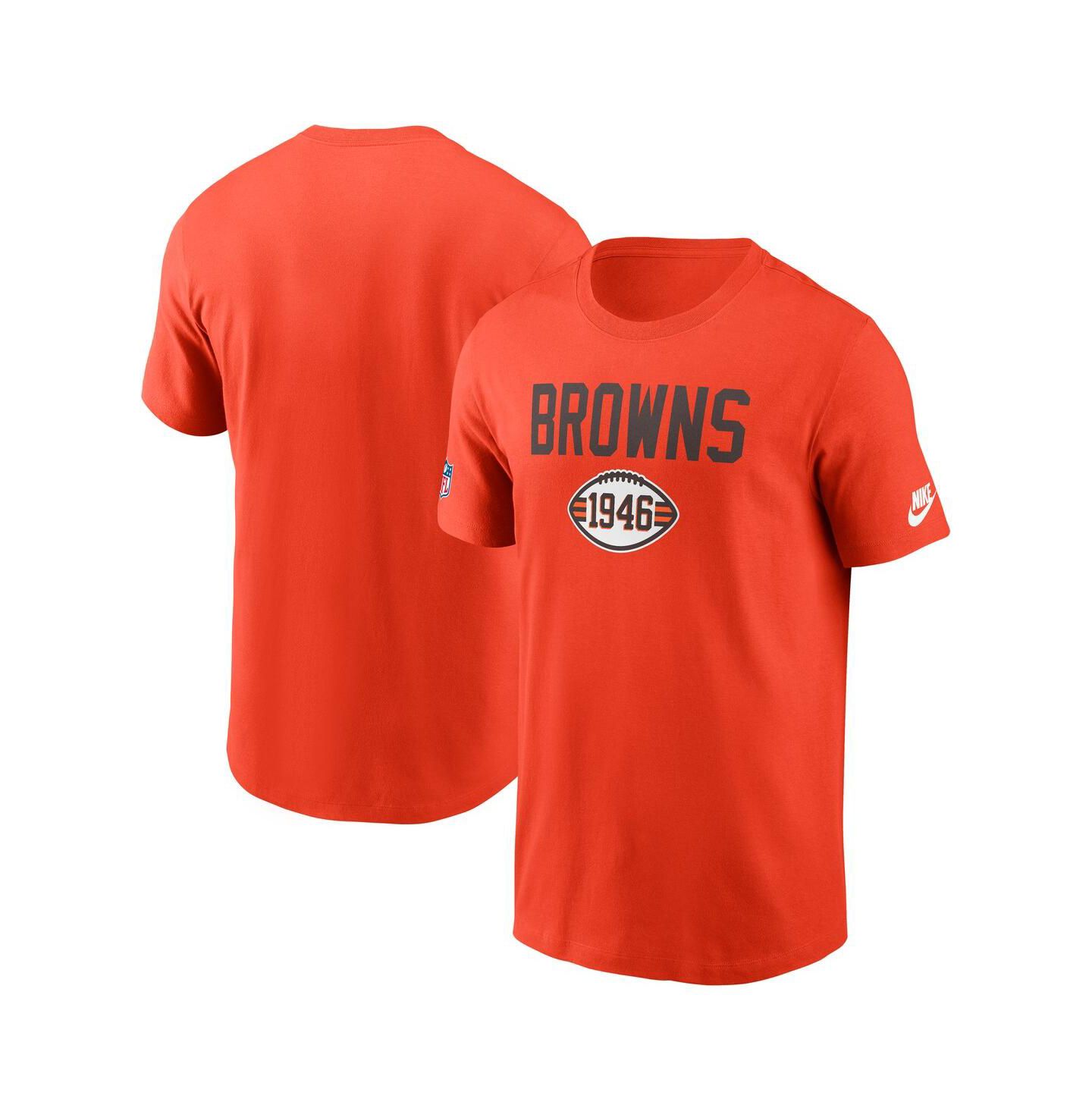 Мужские футболки Nike Orange Cleveland Browns Alt Pack Onside Conversion Performance — фото 1