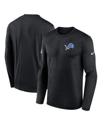Nike - Men's Black Detroit Lions Legend Small Logo Performance Long Sleeve T-Shirt